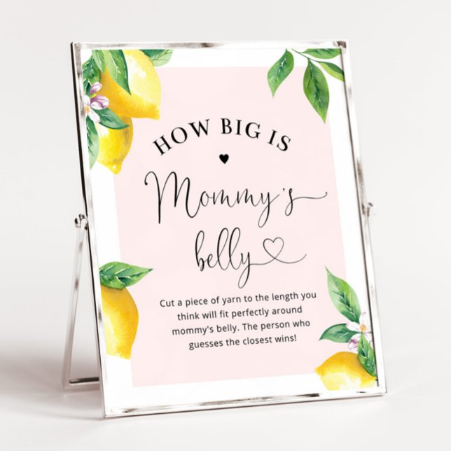 Póster Limón rosa ¿Qué tan grande es la barriga de mamá? (Subido por el creador)