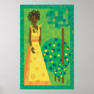 Póster Limón y cal - chica en un jardín