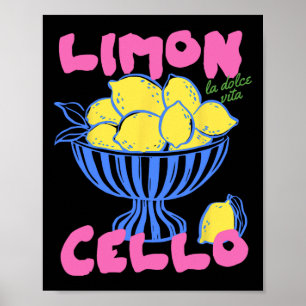 Póster Limoncello Italia Limones Costa Amalfi Vacaciones 