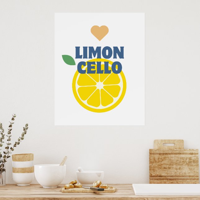 Póster Limoncello italiano moderno (Cocina)