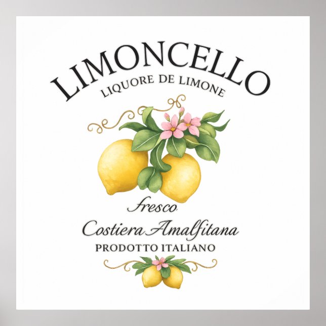 Póster Limoncello Italy Amalfi Coast (Frente)