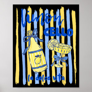 Póster Limoncello la dolce vita costa de amalfi limón