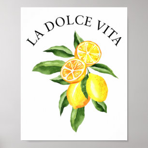 Póster Limoncello La Dolce Vita Lemon Italiano