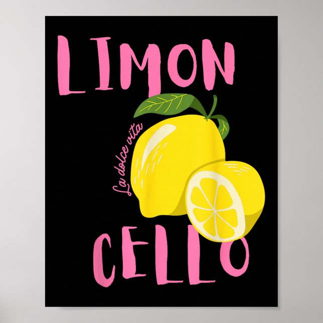 Póster Limoncello La Dolce Vita Lemon Italiano (Frente)