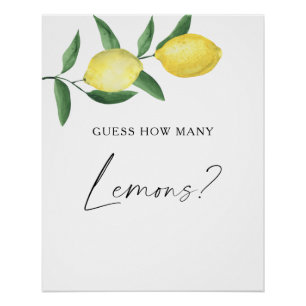Póster Limones - adivina cuántos limones