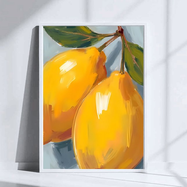 Póster Limones Amarillos Acuarela de Cítricos (Subido por el creador)