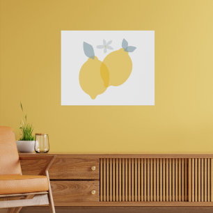 Póster Limones cítricos pastel modernos