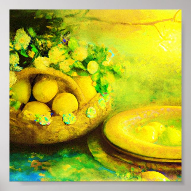 Póster Limones vintage (Frente)