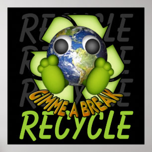 Póster Limpia la Tierra - Recicla