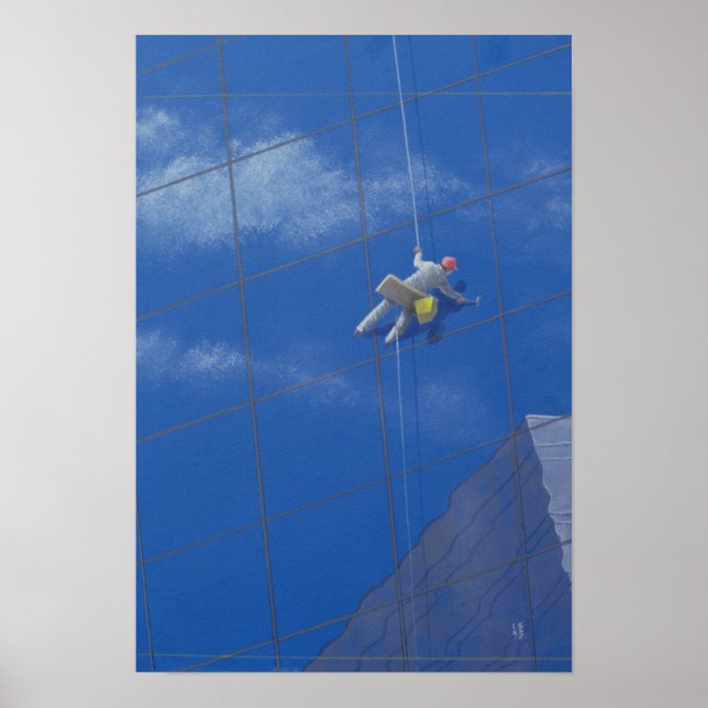 Póster Limpiador de ventanas 1990 (Frente)