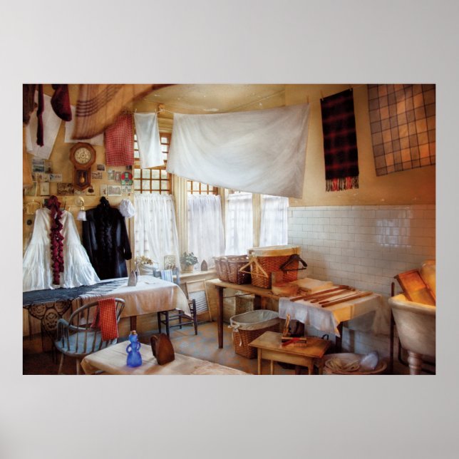 Póster Limpiador seco - La lavandería (Frente)