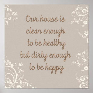 Póster Limpiar lo suficiente