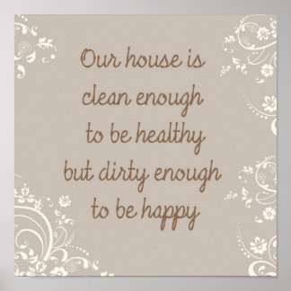 Póster Limpiar lo suficiente