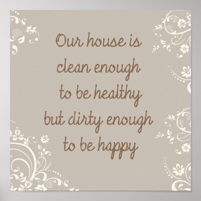 Póster Limpiar lo suficiente (Frente)