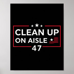 Póster Limpieza De Aisle 47 Impeach 47 Anti Trump 86 47