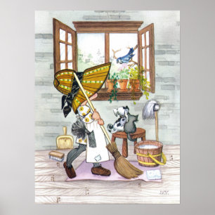 Póster Limpieza de la afición del acebo - poster