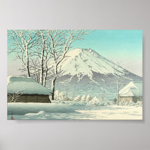 Póster Limpieza después de la Nieve en Oshiono - Hasui Ka
