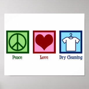 Póster Limpieza seca de Peace Love