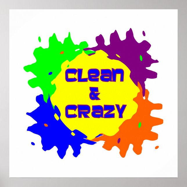 Póster Limpio y loco (Frente)