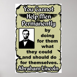 Póster Lincoln: ¡Ayúdense ustedes mismos!