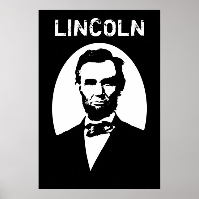 Póster Lincoln Black y White (Frente)