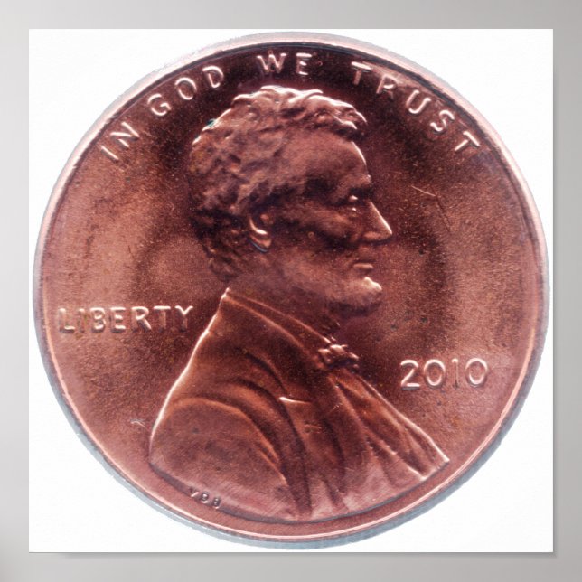 Póster Lincoln Cent (Frente)