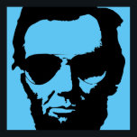 Póster Lincoln con gafas de sol aviador (negro)<br><div class="desc">Guay, cadera Y patriótico... Honesto Abe Lincoln usando gafas de sol aviadoras. Puede cambiar el tamaño o la posición de la imagen, si lo desea... intente elegir diferentes tamaños de poster, rotar la imagen, cambiar el tamaño de la imagen y cambiar el color de fondo. También disponible en otros colores...</div>