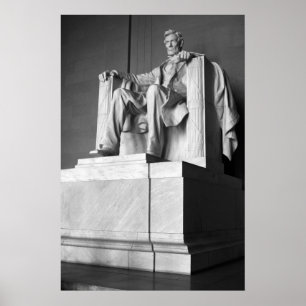 Póster Lincoln Memorial B&W