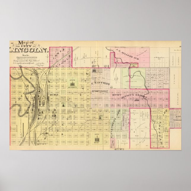 Póster Lincoln North, Nebraska (Frente)