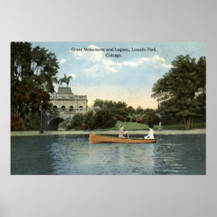 Póster Lincoln Park, Chicago 1915 Vintage