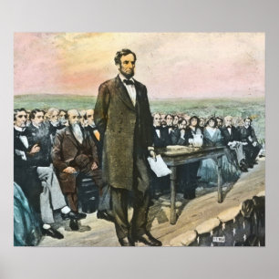 Póster Lincoln que entrega el vintage de la dirección de