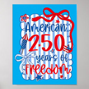 Póster Linda chica americana dominada de 250 años niños 2