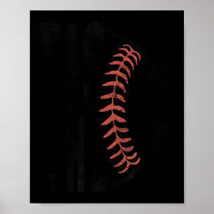 Póster Linda Es la Temporada de Béisbol Softbol Divertido