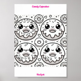 Póster linda página de donuts