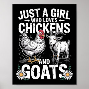 Póster Linda Solo Una Chica Que Ama El Pollo Y La Avicult