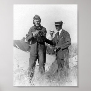 Póster Lindbergh y Wright - Avión nauseabundo