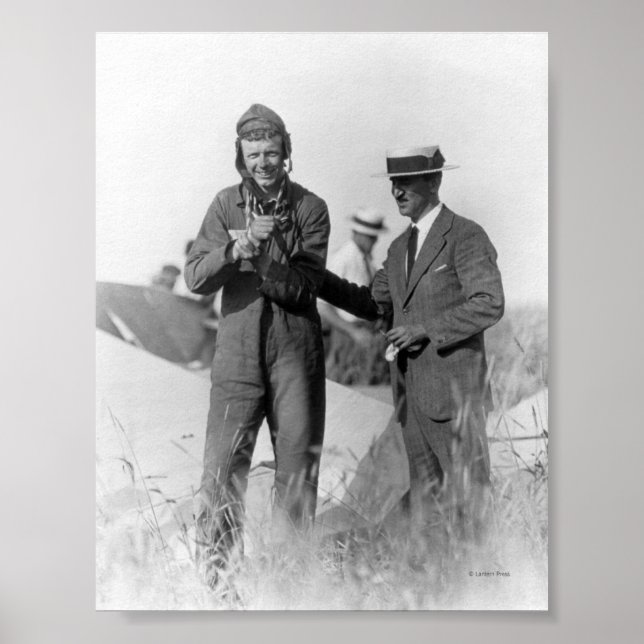 Póster Lindbergh y Wright - Avión nauseabundo (Frente)