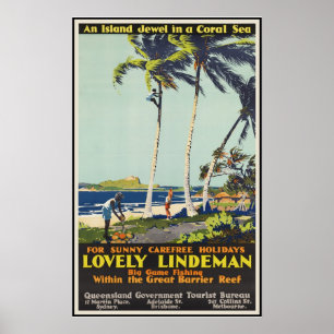 Póster Lindeman precioso la gran barrera de coral