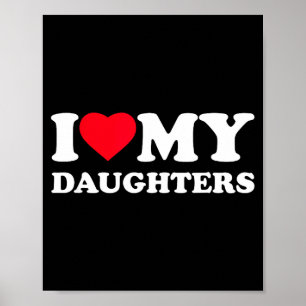 Póster Lindo amo el corazón de mi familia de hijas divert