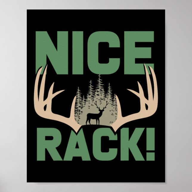 Póster Lindo antlers de cremallera venganza cacería humor (Frente)