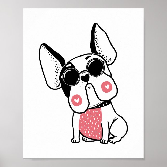 Póster lindo cachorro (Frente)