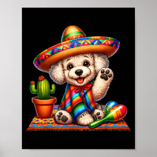 Póster Lindo caniche cinco de mayo 2025 amantes de los pe