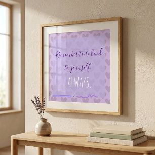 Póster Lindo Chic Pastel Lavanda Motivacional