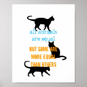 poster lindo de gato cita arte en la pared para lo