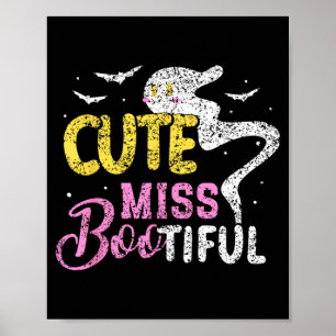 Póster Lindo disfraz espeluznante de niñas Miss Bootiful 