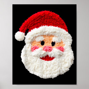Póster Lindo Divertido Elegante Falso Santa de Hilo Cara 