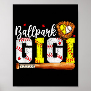 Póster Lindo estadio de béisbol gigi softball gigi béisbo