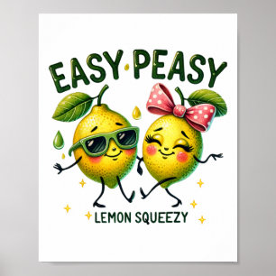 Póster Lindo Fácil Peasy Limón Squeezy Hola Vacaciones de
