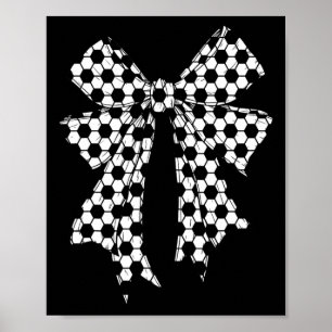 Póster Lindo fútbol Byll Coquette Bow para mujeres niña s
