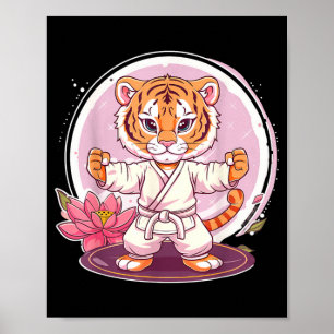 Póster Lindo Kung Fu Tigre Loto Kickboxing Taekwondo